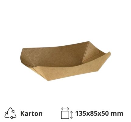 Papirtnata plitica L 135x85x50 mm kraft 250 kom