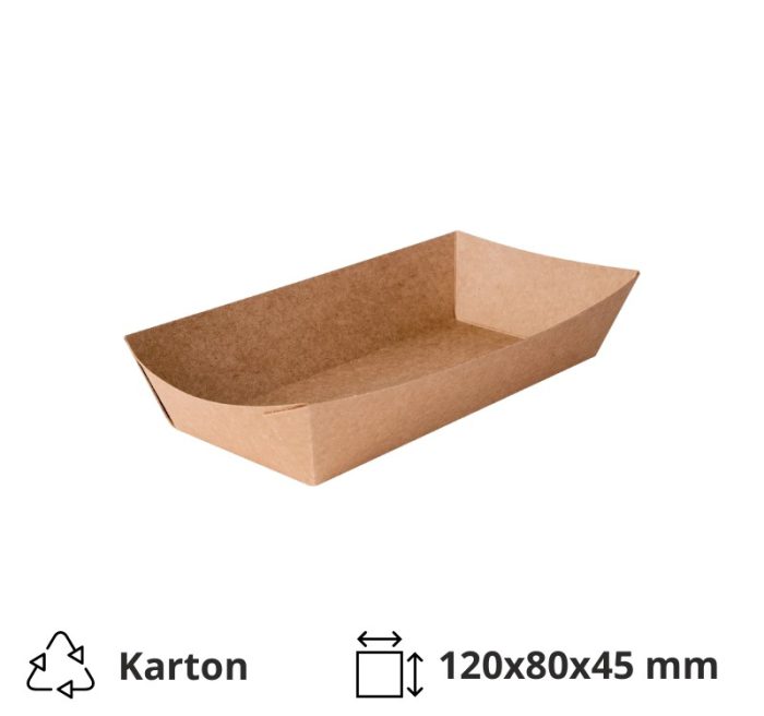 Papirtnata plitica M 120x80x45 mm kraft 250 kom