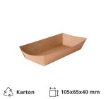 Papirnata plitica S 149x80x43 mm (gornje dimenzije) kraft 250 kos