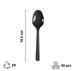 Plastična žlica PP 18,5 cm tamno siva 50 kom