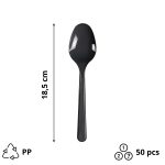 Plastična žlica PP 18,5 cm tamno siva 50 kom
