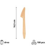 Dreveni nož 165 mm 100 kom