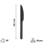 Nož PP 18,7 cm tamno siva 50 kom