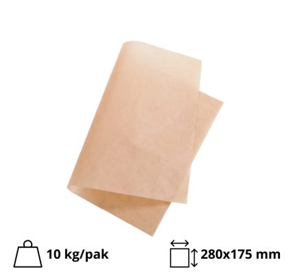 Papir za zamatanje hamburgere 280х175mm, kraft 4540 kom