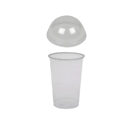 Čaša rPet 200 ml prozirna tvrde sa žigom za poklopcem d=78 mm 50 kom (komplet)