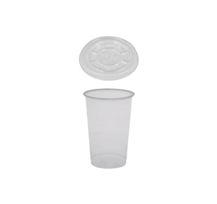 Čaša rPet 200 ml prozirna tvrde sa žigom za poklopcem d=78 mm 50 kom (komplet)