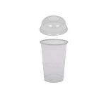 Čaša rPet 200 ml prozirna tvrde sa žigom za poklopcem d=78 mm 50 kom (komplet)