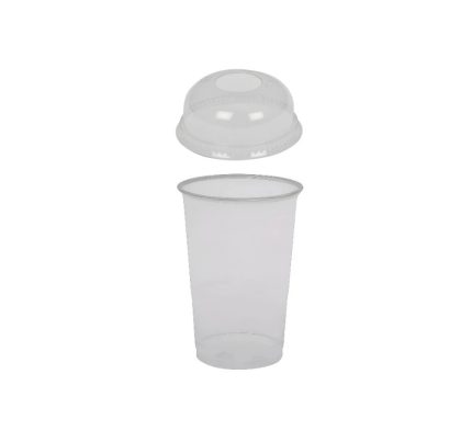 Čaša rPet 200 ml prozirna tvrde sa žigom za poklopcem d=78 mm 50 kom (komplet)