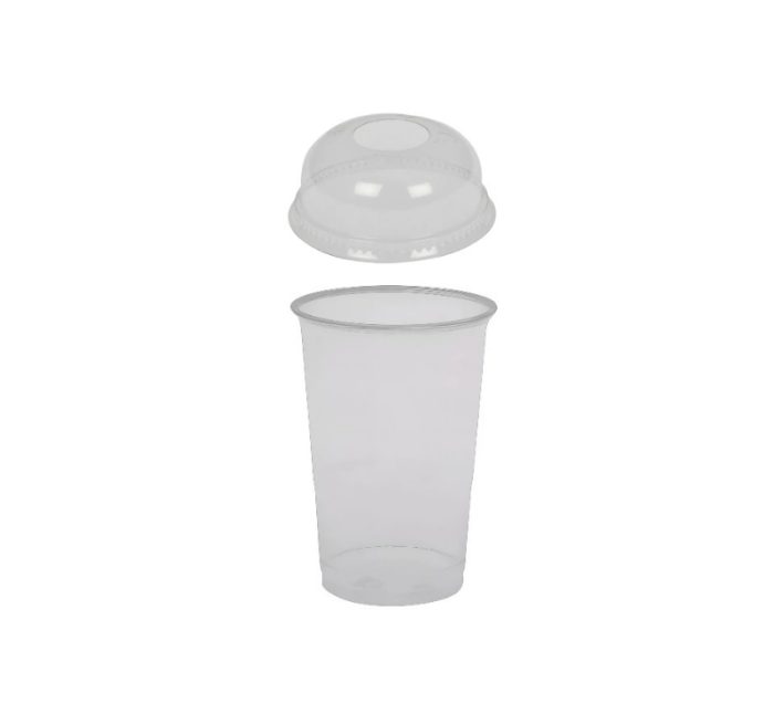 Čaša rPet 200 ml prozirna tvrde sa žigom za poklopcem d=78 mm 50 kom (komplet)