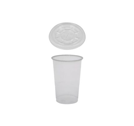 Čaša rPet 200 ml prozirna tvrde sa žigom za poklopcem d=78 mm 50 kom (komplet)