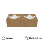Držač za 2 čaše 19x10x4.5 cm kraft 50 kom