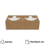Držač za 2 čaše 19x10x4.5 cm kraft 50 kom