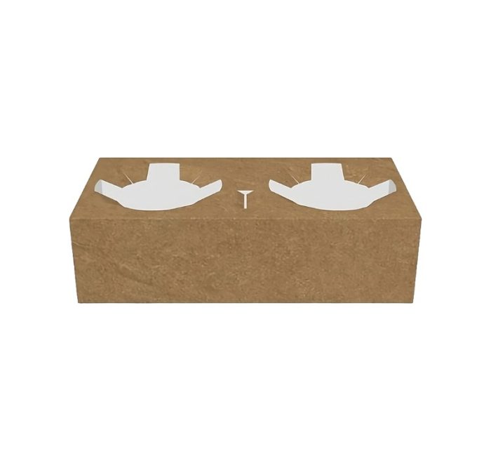Držač za 2 čaše 19x10x4.5 cm kraft 50 kom