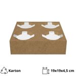Držač za 4 čaše 19x19x4.5 cm kraft 50 kom