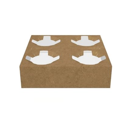 Držač za 4 čaše 19x19x4.5 cm kraft 50 kom