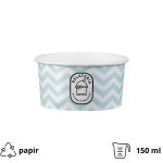 Papirnata skodelica150 ml (5oz) d=85 mm, h=44 mm ZIG ZAG aquamarine  50 kom