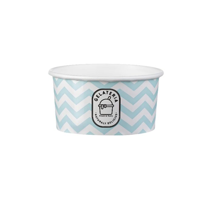 Papirnata skodelica150 ml (5oz) d=85 mm, h=44 mm ZIG ZAG aquamarine  50 kom