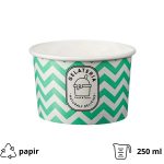 Papirnata skodelica 250 ml (8oz) d=92 mm, h=59 mm ZIG ZAG green  50 kom