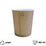 Papirnata posuda 440 ml d=93,5 mm kraft, bez poklopca 30 kom