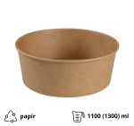 Posoda papirnata 1100 (1300) ml d=190 mm h=66 mm, kraft, bez poklopca 50 kom