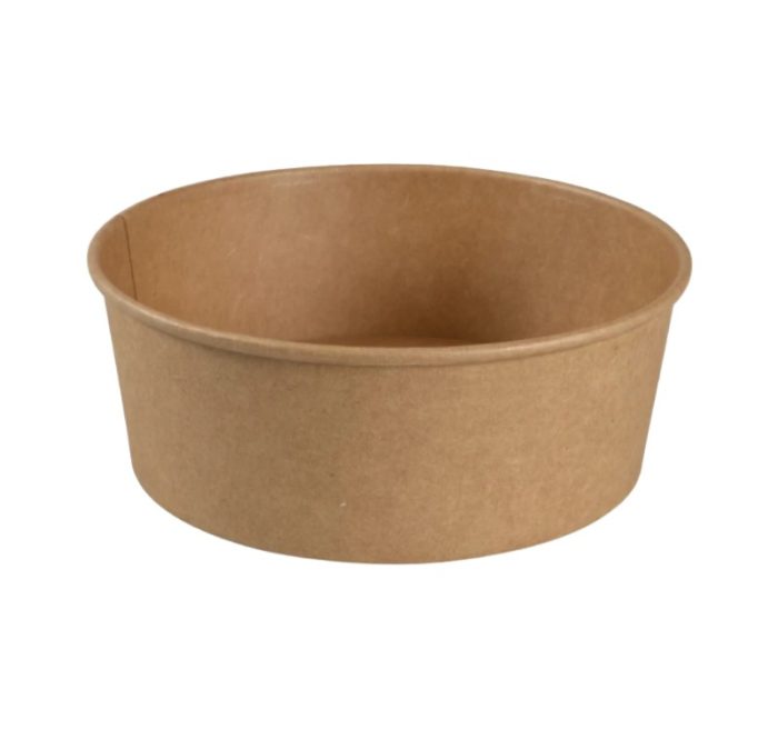 Posoda papirnata 1100 (1300) ml d=190 mm h=66 mm, kraft, bez poklopca 50 kom