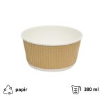 Papirnata posuda Tambien ECO 380 ml d=110 mm h=60 mm valoviti kraft, točkasta, bez poklopca 25 kom