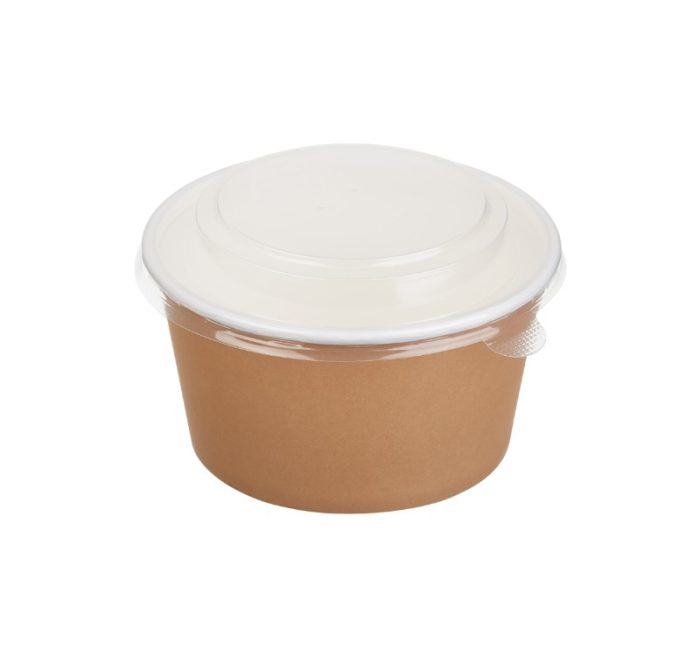 Posuda papirnata Tambien ECO 380ml d=110 mm, h=60mm Kraft, s poklopcem, 50 kom (komplet)