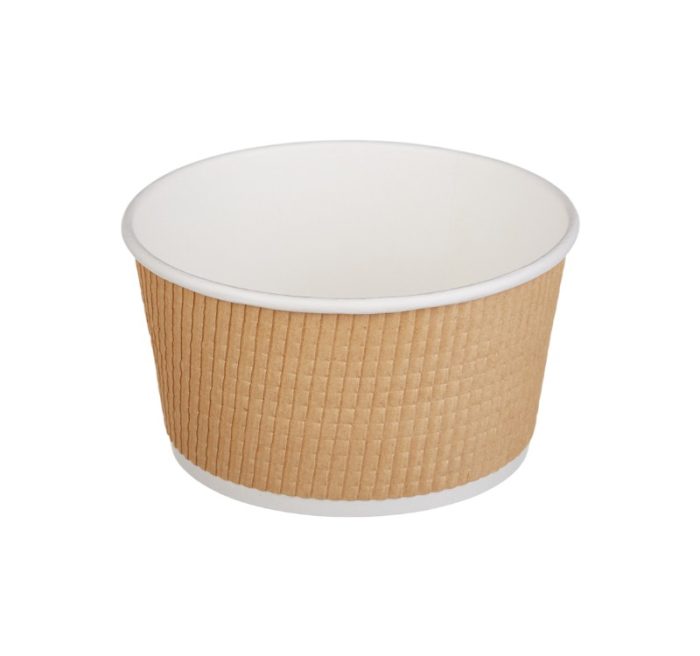 Papirnata posuda Tambien ECO 720 ml d=135 mm h=68 mm valoviti kraft, točkasta, bez poklopca 25 kom