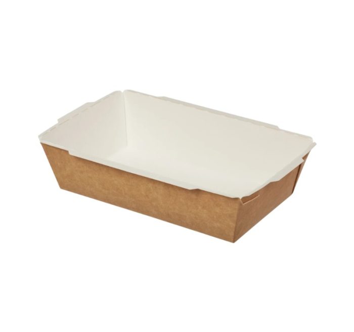 Papirnata posuda 750 ml 150х100х45 mm kraft,  bez poklopca 50 kom