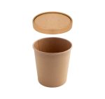 Papirnata posuda za poklopcem 900 ml d=115 mm h=135 mm, kraft, 50 kom (komplet)