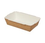 Papirnata posuda Crystal Box 500 ml 160x120x45 mm kraft, bez poklopca 125 kom