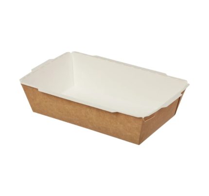 Papirnata posuda Crystal Box 500 ml 160x120x45 mm kraft, bez poklopca 125 kom