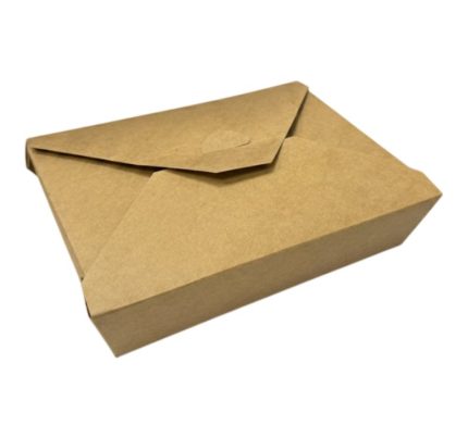 Papirnata posuda Menu Box 1500 ml 194x140x48 mm, kraft 50 kom