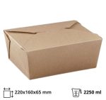 Papirnata posuda Take Away 2250 ml 220x160x65 mm kraft 50 kom