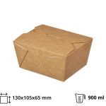 Papirnata posuda  Take Away 900 ml 130x105x65 mm, kraft 50 kom