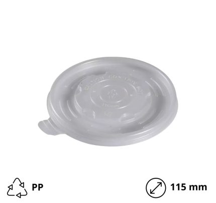 Poklopac PP d=115 mm prozoren 50 kom