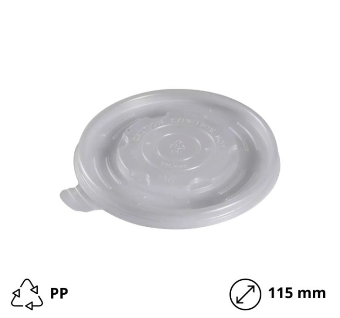 Poklopac PP d=115 mm prozoren 50 kom