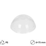 Poklopac PS za papirnatu posudu 130 ml kupola bez otvora d=75 mm 50 kom [50 kom/pak]