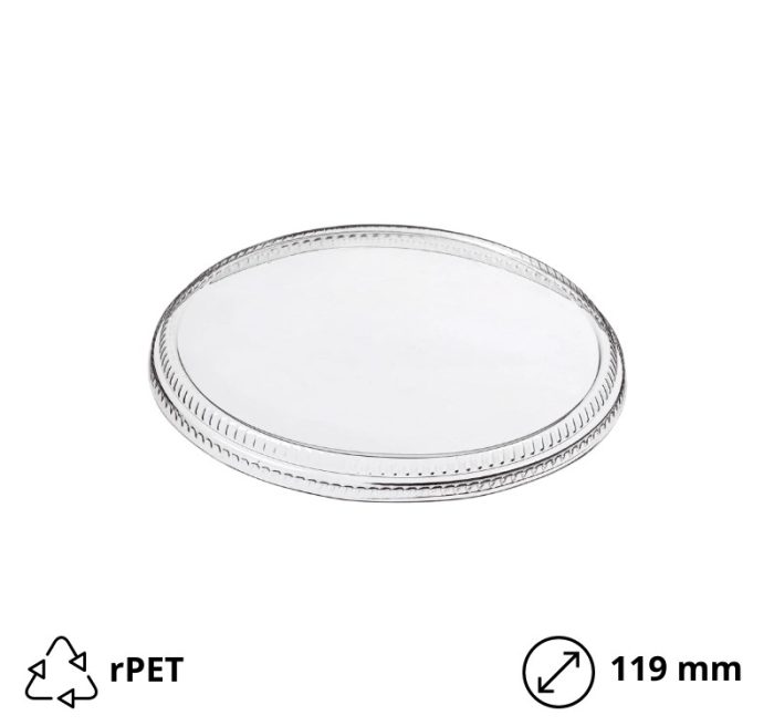 Poklopac rPET za posudico Vintage 700 ml d=119 mm h=13 mm 50 kom
