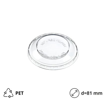 Poklopac PET za posudico 160 (180) / 200 (230) ml d=81 mm h=13 mm 50 kom