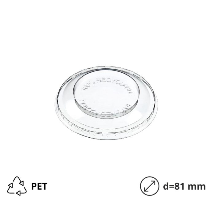 Poklopac PET za posudico 160 (180) / 200 (230) ml d=81 mm h=13 mm 50 kom