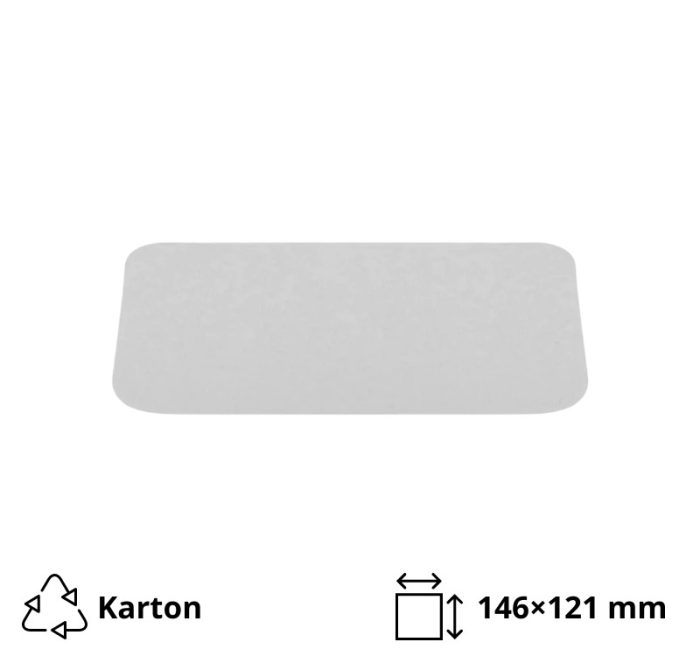Poklopac za alu posudu 450 ml 146×121 mm 100 kom