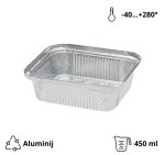 Alu posuda 450 ml 146x121x40 mm 100 kom