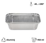 Alu posuda 900 ml 202x137x50 mm 100 kom