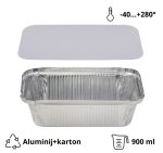Alu posuda za poklopcem 900 ml 202x137x50mm, 100 kom (komplet)
