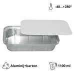 Alu posuda 1100 ml za poklopcem 227x174x42 mm, 100 kom (komplet)