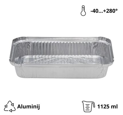 Alu posuda 1125 ml 247x147x45 mm 100 kom