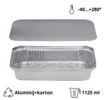 Alu posuda za poklopcem 1125 ml 247x147x45mm, 100 kom (komplet)