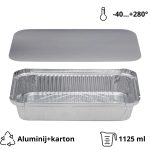 Alu posuda za poklopcem 1125 ml 247x147x45mm (komplet)