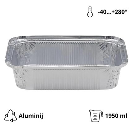 Alu posuda 1950 ml 260x190x56 mm 100 kom